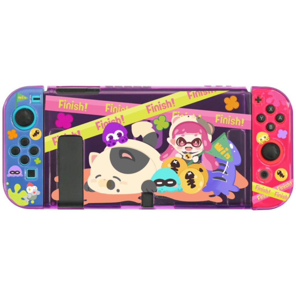 Kawaii Splatoon Switch OLED Case Kickstand Compatible Splatoon Switch Case Cover (3)