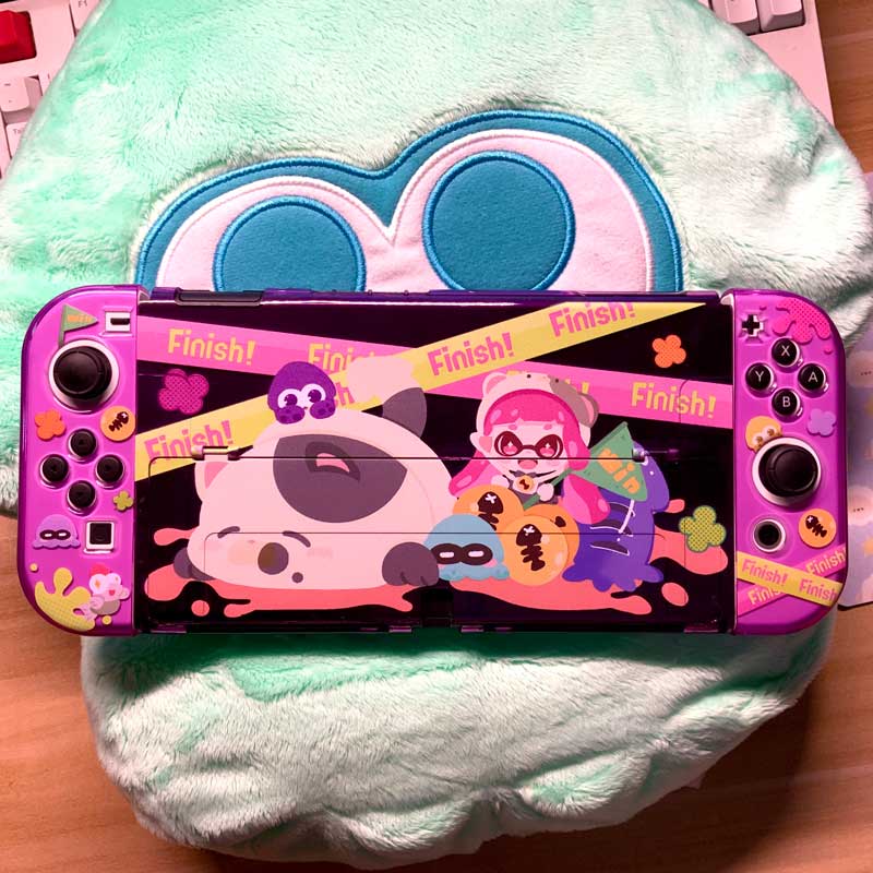 Splatoon-themed Switch OLED Case with Joy-Con Covers