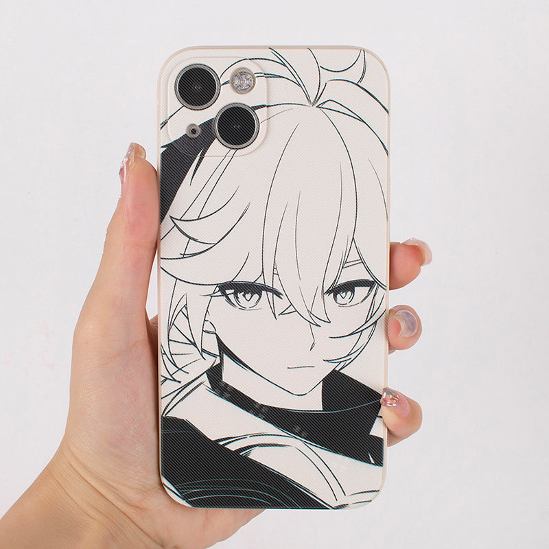 Kazuha Phone Case Genshin Impact iPhone Case Kazuha Drawings Sketch (1)