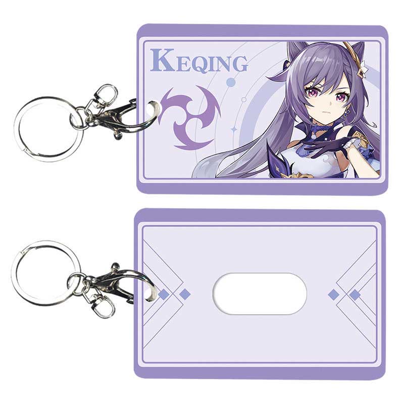 Keqing Genshin Impact Card Holder Genshin Badge Holder Cute Genshin gifts genshin art(10)