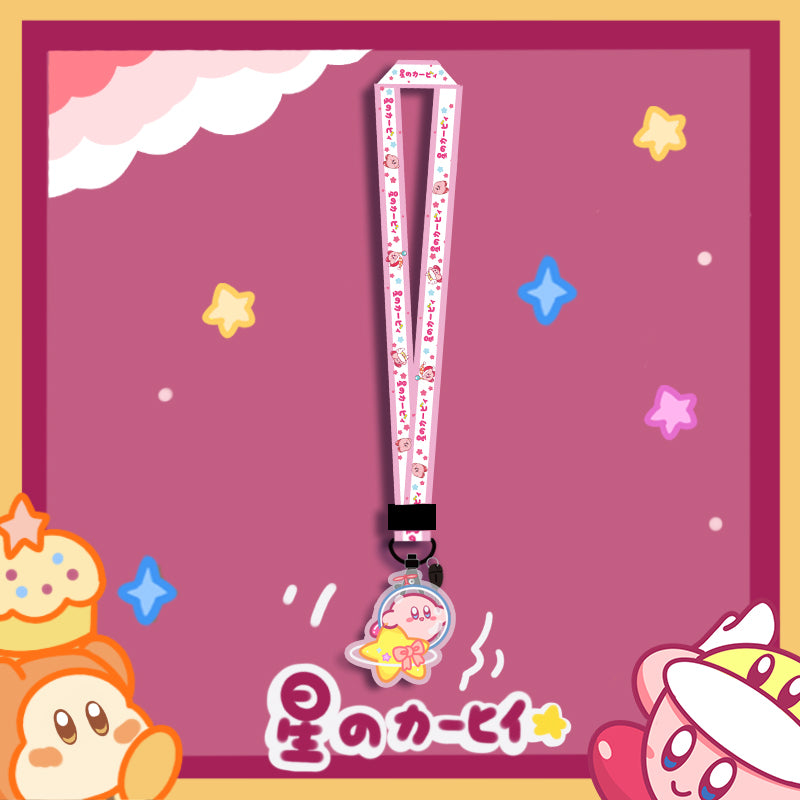 Kirby Lanyard Necklace Cute Kirby Phone Strap Kirby Charms Kawaii Kirby Accessories (3)