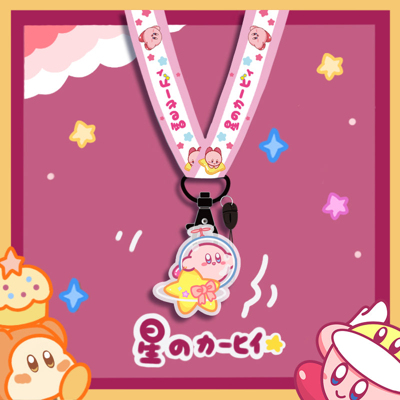 Kirby Lanyard with Cute Charm