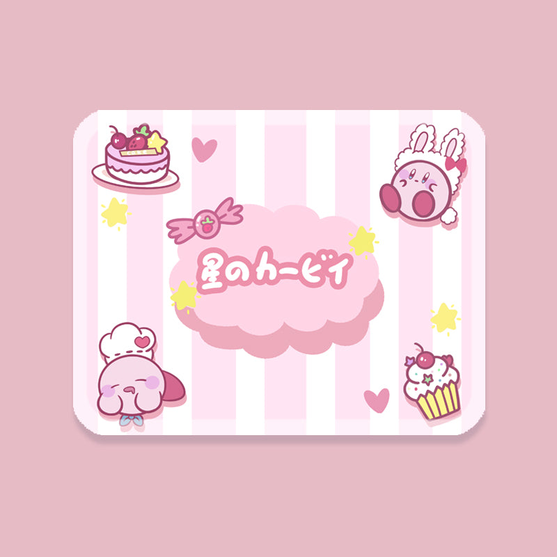 Kirby Mouse Pad Cute Kirby Desk Accessories Pink Desk Pad (1)