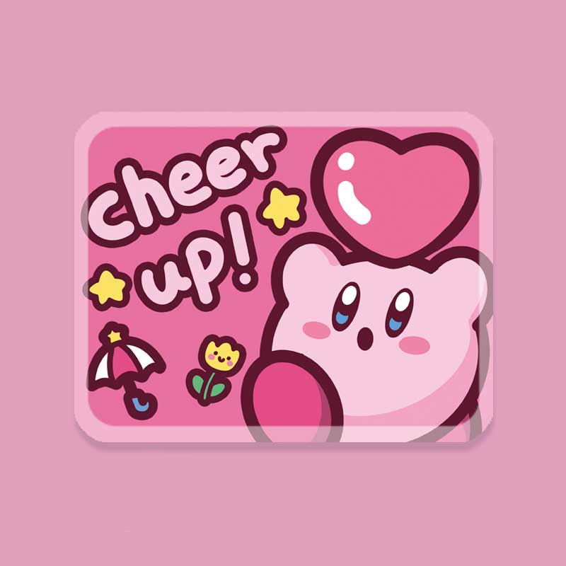 Kirby Mouse Pad Cute Kirby Desk Accessories Pink Desk Pad (3)