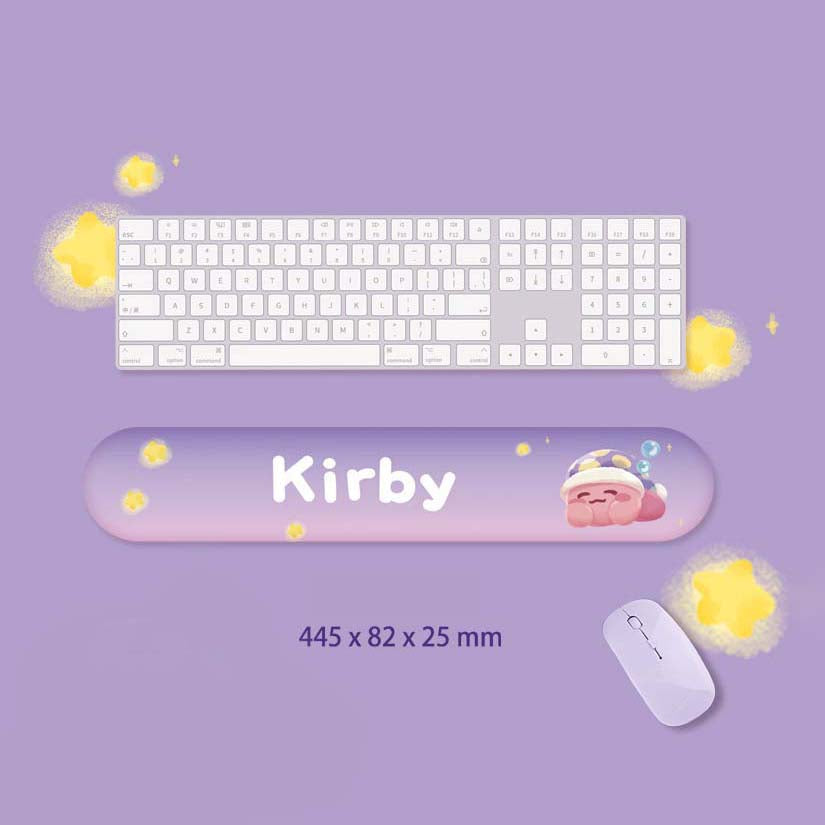 Kirby Mouse Pad & Purple Keyboard Wrist Rest