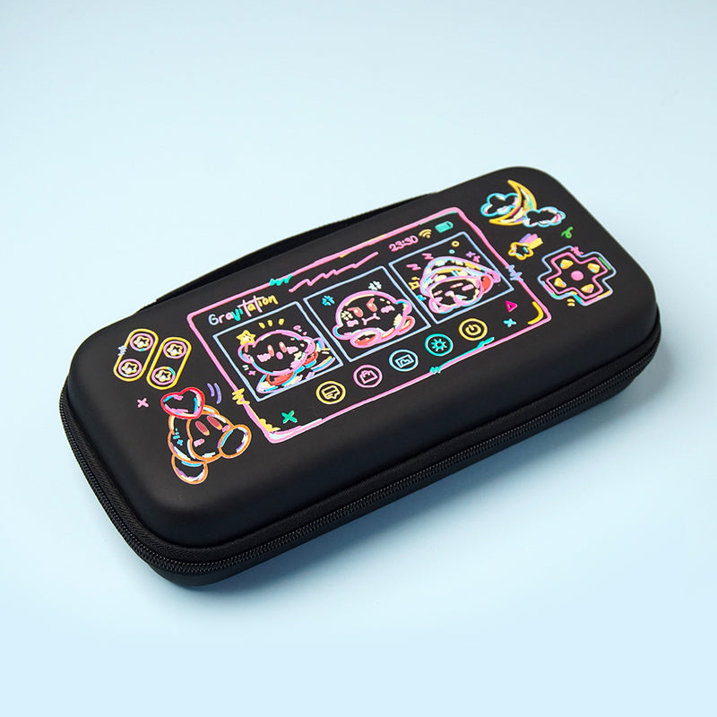 Kirby Switch Travel Case Cute Kirby Doodle Switch OLED Carrying Case Kawaii Kirby Drawings (3)