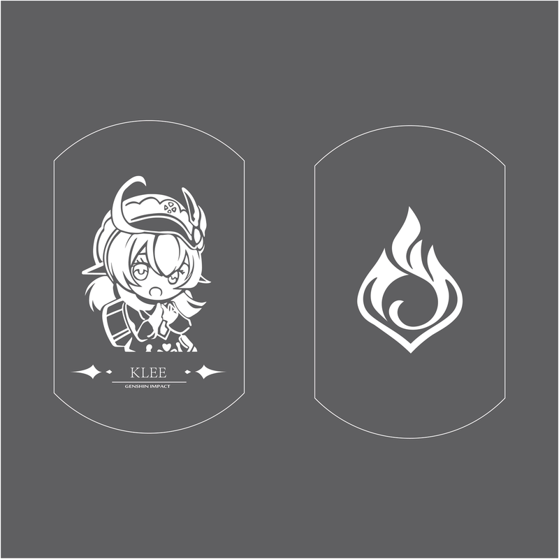 Klee Genshin Impact Necklace Genshin Keychain Metal Pendant Necklace