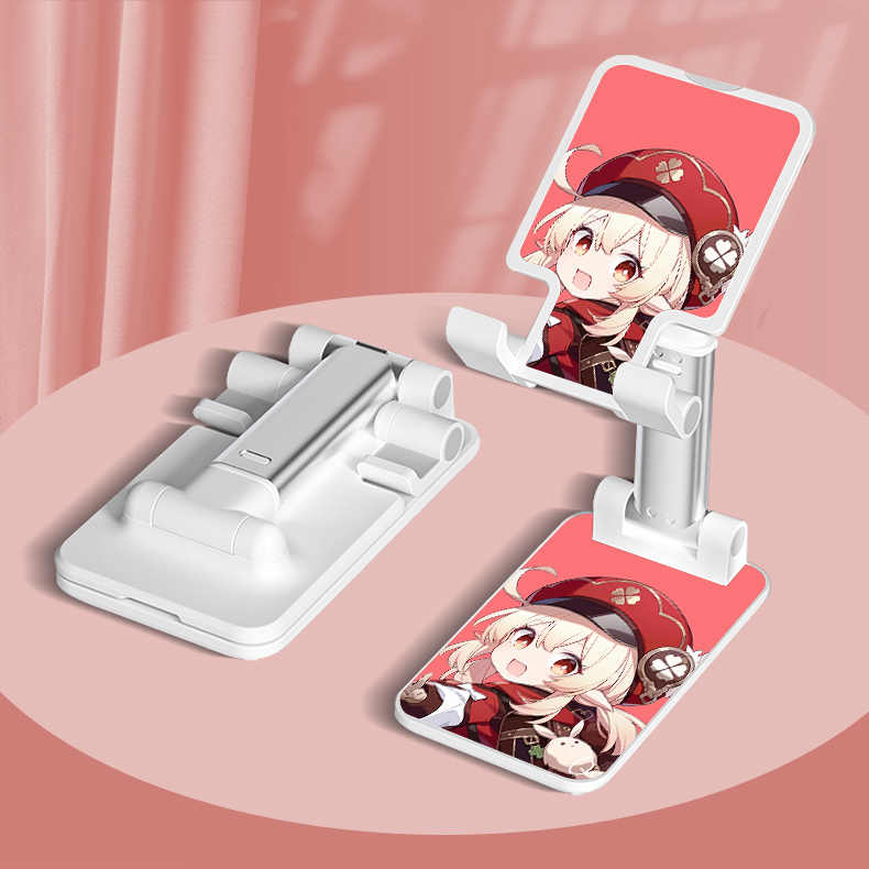 Klee Genshin Impact Phone Stand Chibi Genshin Fanart Foldable Desk Phone Holder (16)