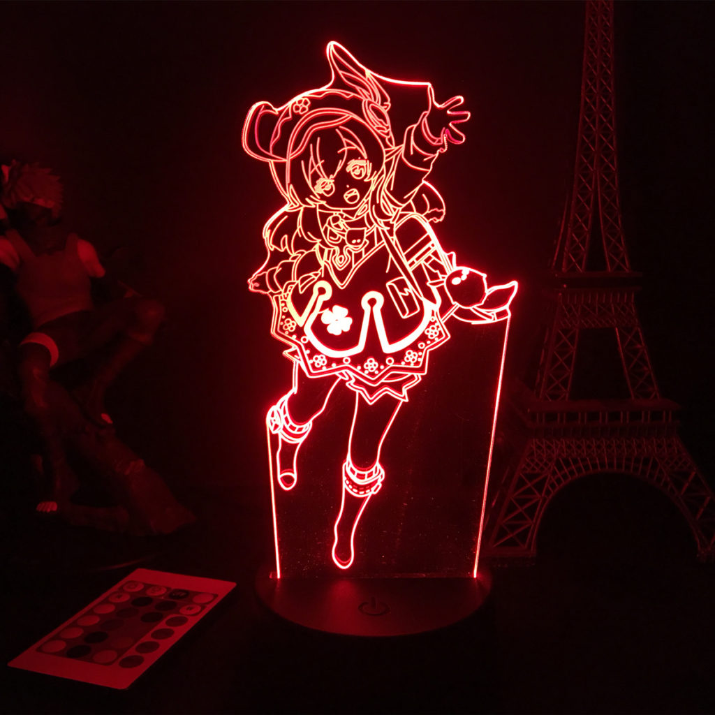 Klee LED Night Light Cute Gesnhin Impact LED Desk Lamp Kawaii Klee Gifts 3572 (2)