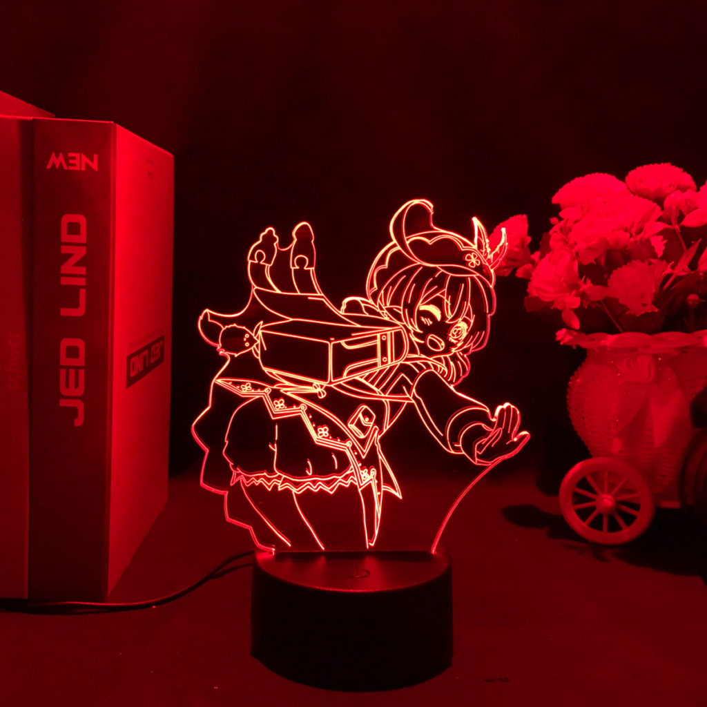 Klee LED Night Light Cute Gesnhin Impact LED Desk Lamp Kawaii Klee Gifts 4340