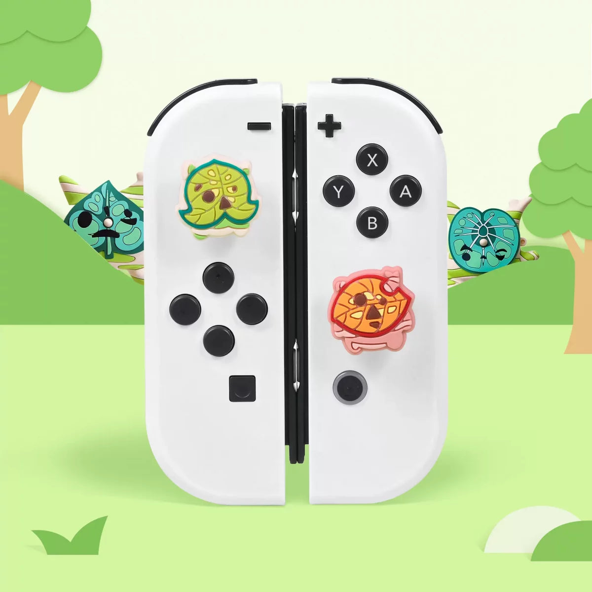 Korok Switch Joystick Cap Set: Zelda-inspired, high-quality silicone