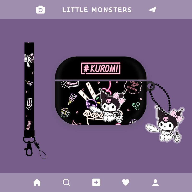 Kuromi AirPods Case Kawaii AirPods Pro Case Cover Cute Devil AirPods 1 2 (1)