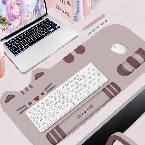 Cute Cat Gaming Mouse Mat Set