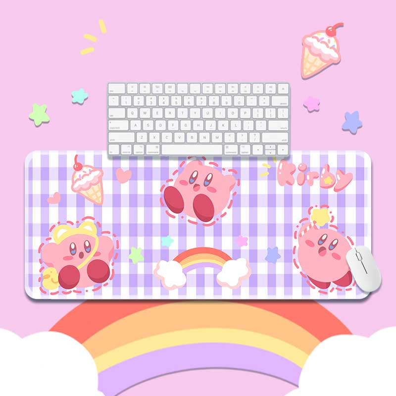 Large Kirby Mouse Pad Kirby Gaming Mouse Mat Keyboard Mat Kirby Desk Accessories (5)
