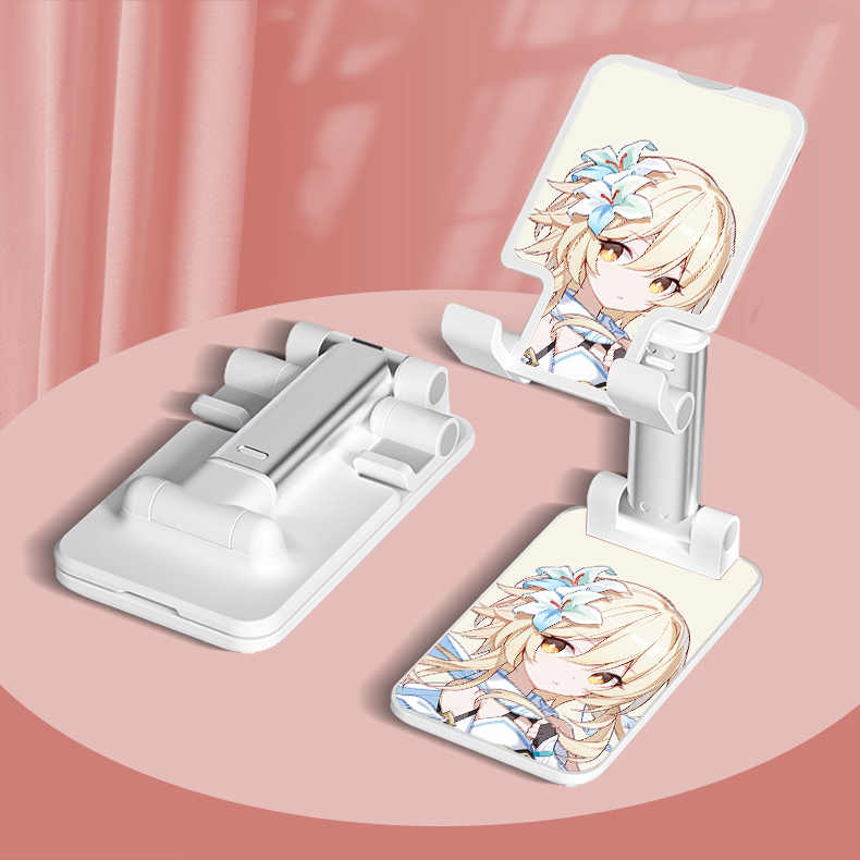 Lumine Genshin Impact Phone Stand Chibi Genshin Fanart Foldable Desk Phone Holder (10)