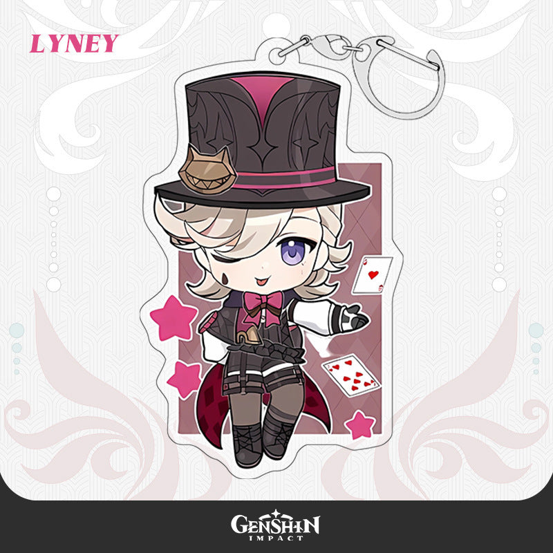 Lyney & Lynette Acrylic Charms: Magical, Artful, Durable