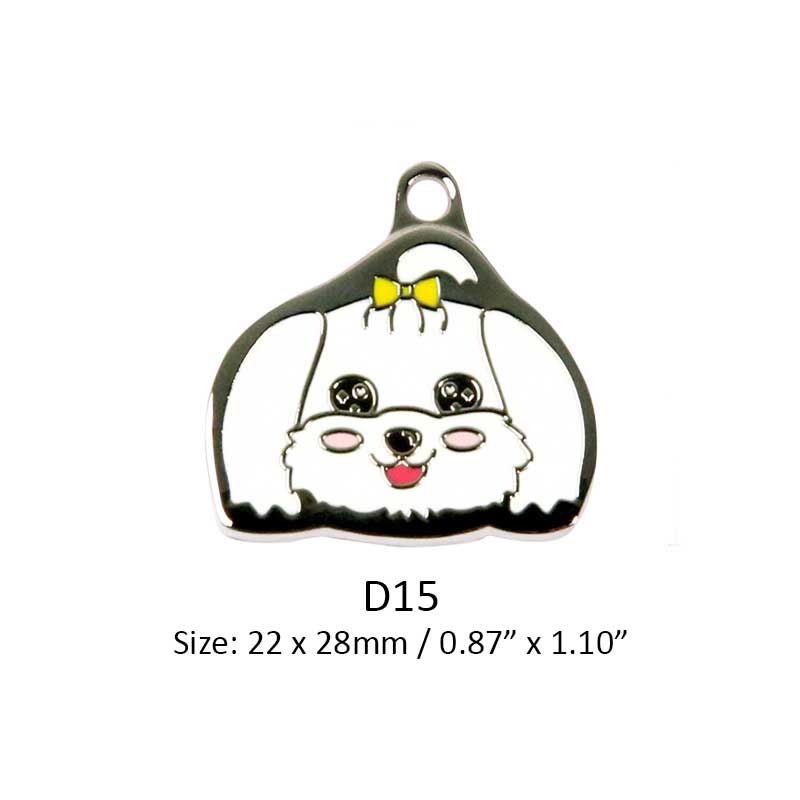 Customizable Maltese Dog ID Tag