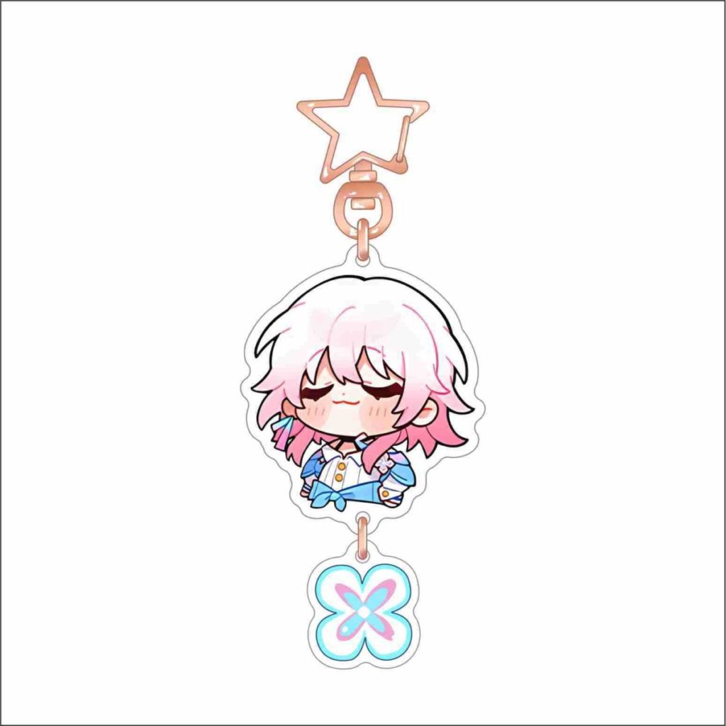 March 7th Honkai Star Rail Acrylic Charm Chibi March 7th Keychains HSR Gifts(11)