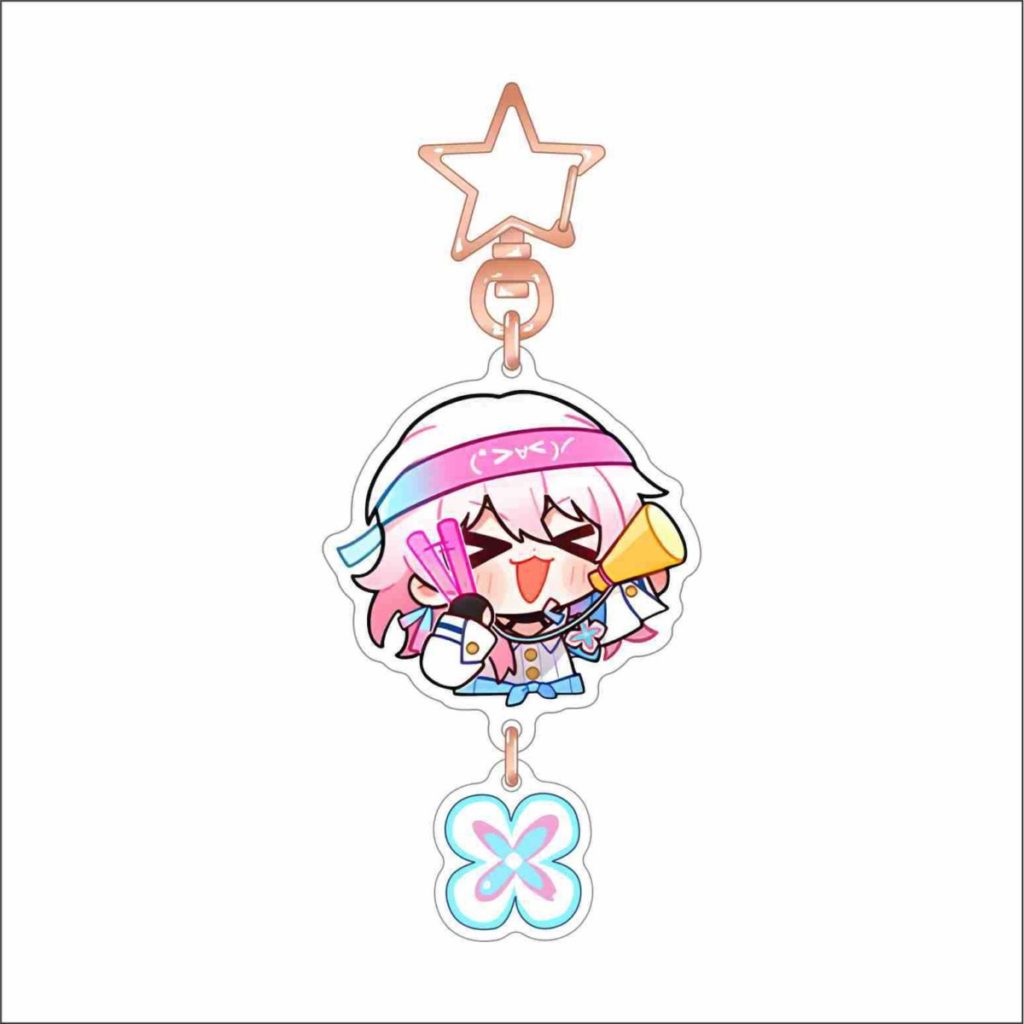 March 7th Honkai Star Rail Acrylic Charm Chibi March 7th Keychains HSR Gifts(12)
