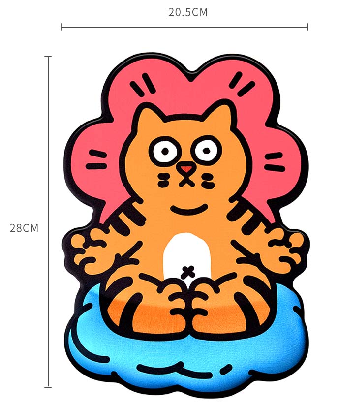 Meditating Cat Mouse Pad with Wrist Support