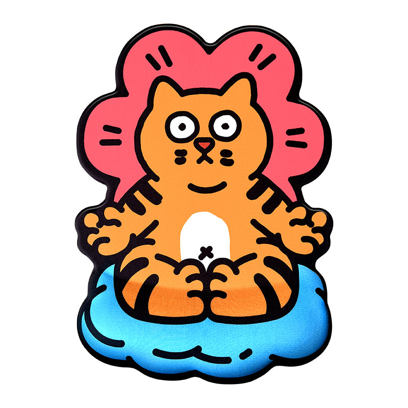 Meditating Cat Mouse Pad with Wrist Support