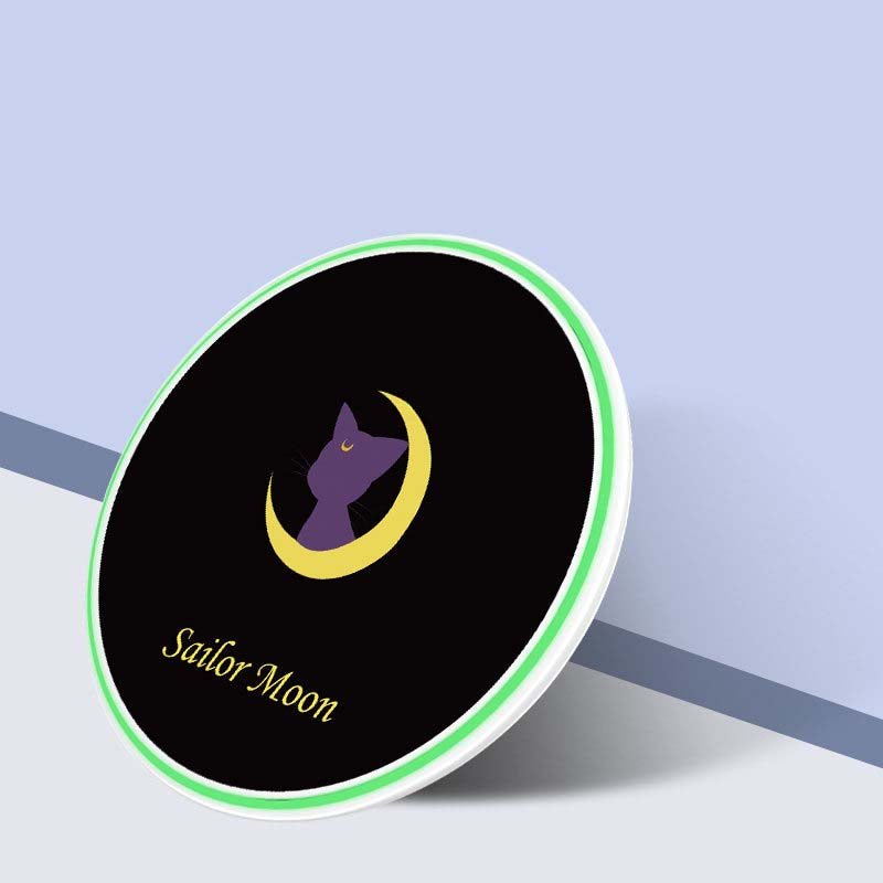 Mini Sailor Moon Wireless Charger Cute Phone Charging Pad Kawaii Decor (2)