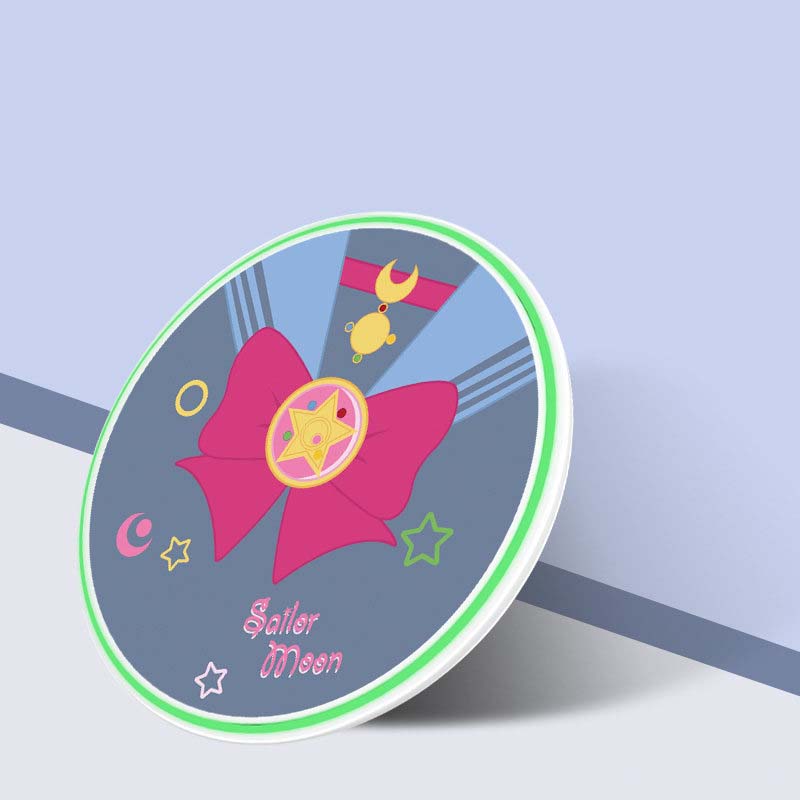 Mini Sailor Moon Wireless Charger Cute Phone Charging Pad Kawaii Decor (4)