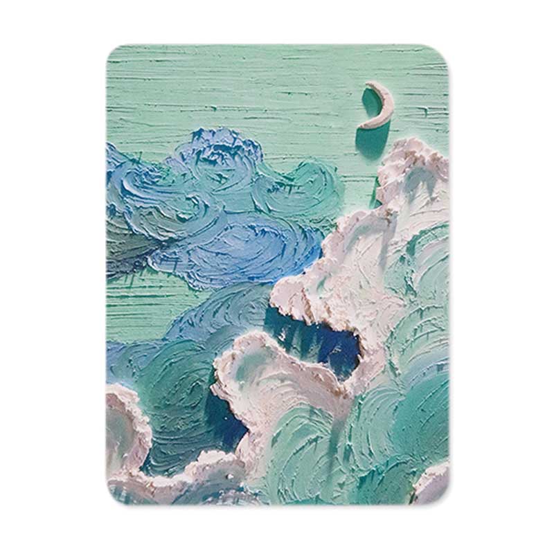 Mint Sky Mouse Pad Aesthetic Sky and Clouds Painting Cloud Art Teal Ocean Mousepad Sea Lover Gifts (3)