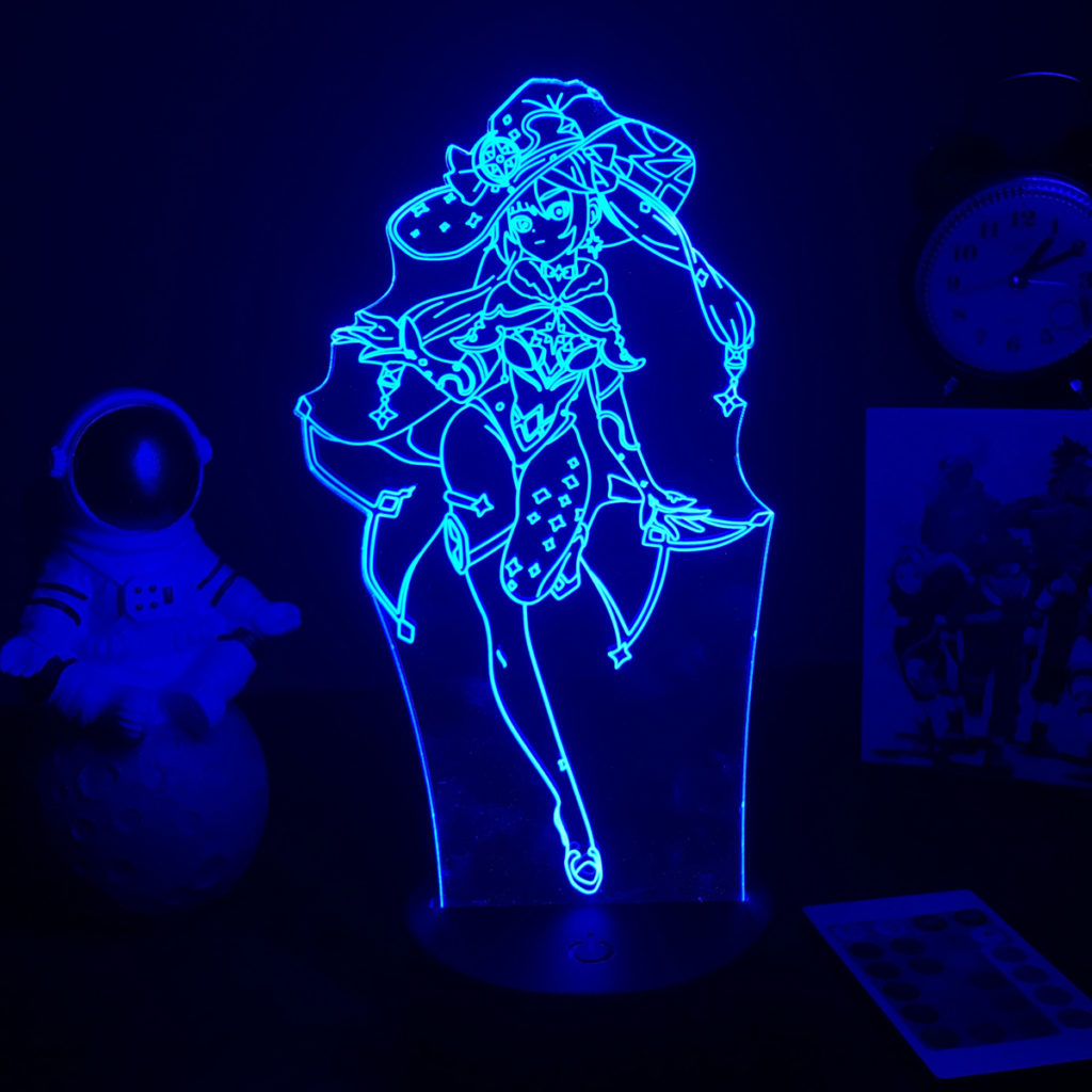 Mona Gesnhin Impact Night Light Genshin LED Desktop Lamp Genshin Gifts (5)