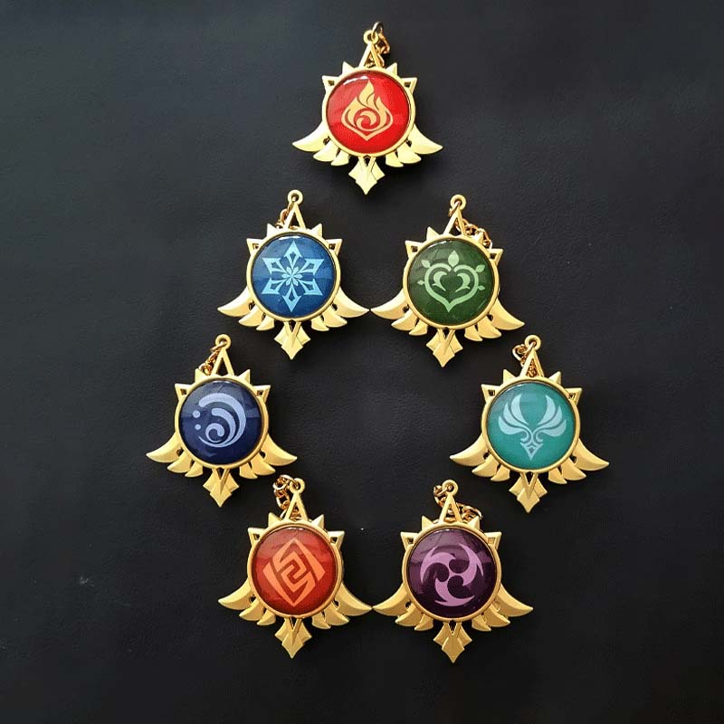 Mondstadt Vision Keychain Genshin Impact Gifts Genshin Elements (6)
