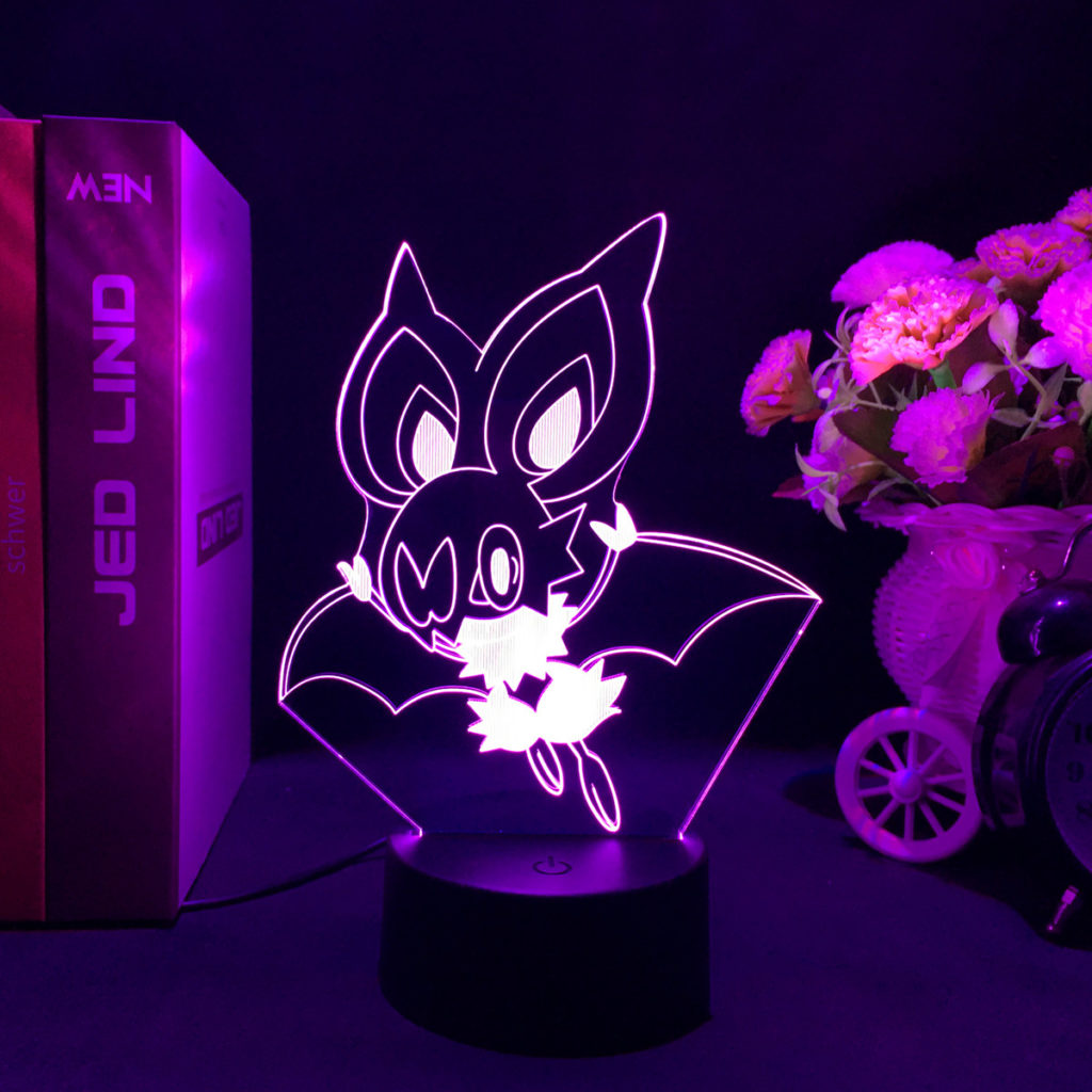 Noibat Pokemon LED Light Pokemon Bedroom Light Pokemon Gaming Room Decor