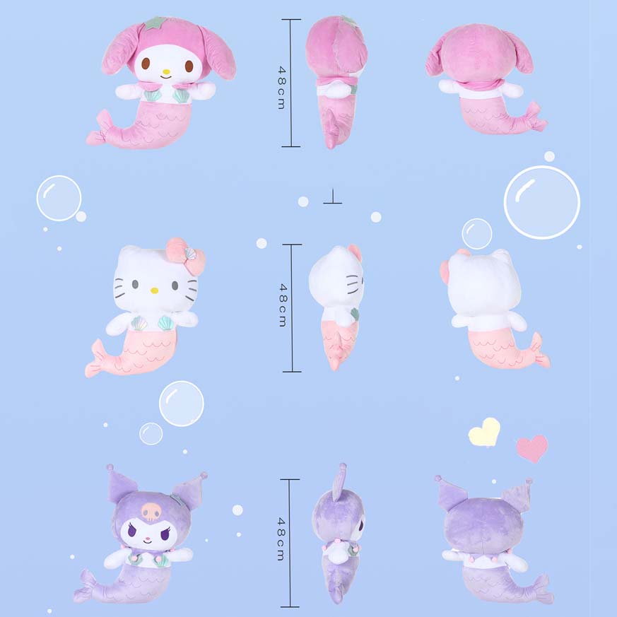 19in Plush Toys with Mermaid Designs