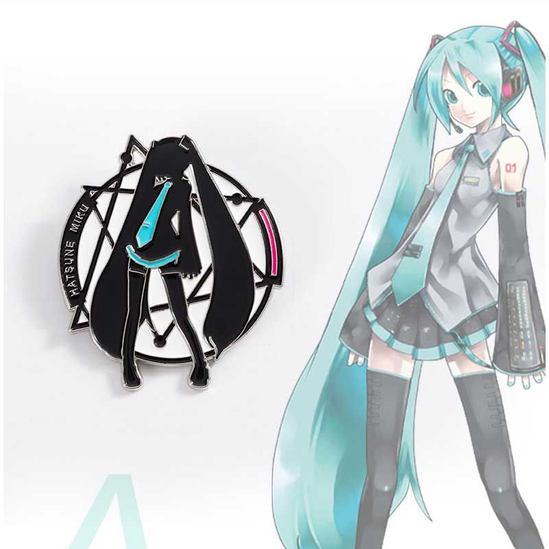 Official Licensed Hatsune Miku Pin Badge Metal Glow In the Dark Miku Badge Miku Accessories (2)