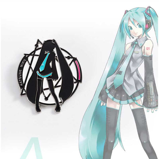 Official Licensed Hatsune Miku Pin Badge Metal Glow In the Dark Miku Badge Miku Accessories (2)