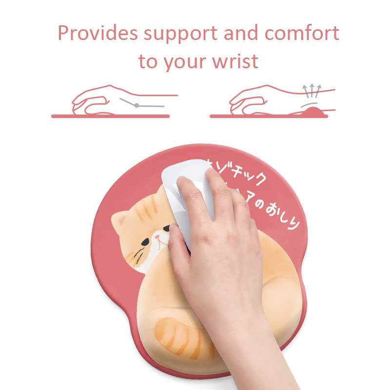 Kawaii Animal Mouse Pad with Wrist Rest