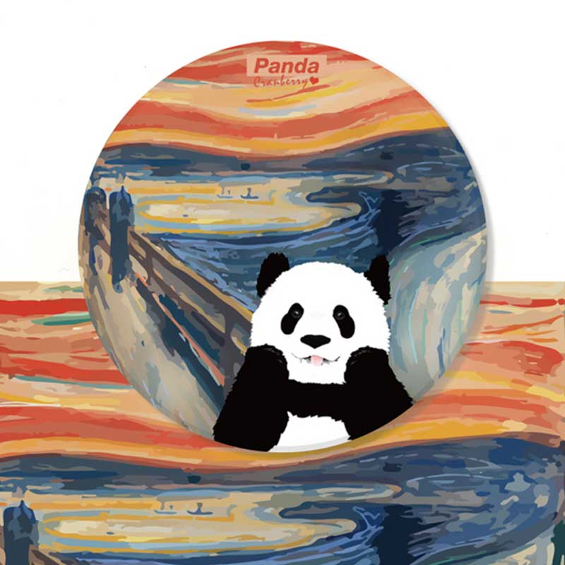 Panda Coaster Cute Panda Gift Panda Home Decor Art Coasters The Starry Night The Scream cute gifts regisbox (1)