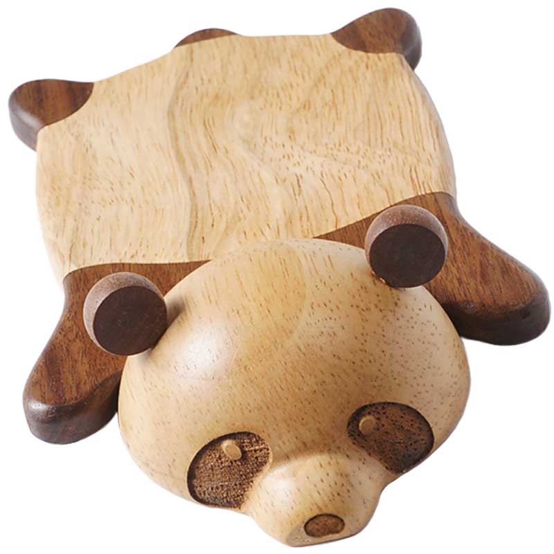 Handmade Wooden Panda Coaster Gift