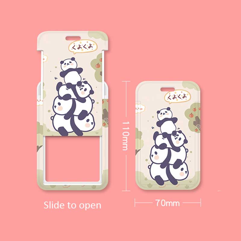 Panda Badge Holder with Wristlet and Pendant