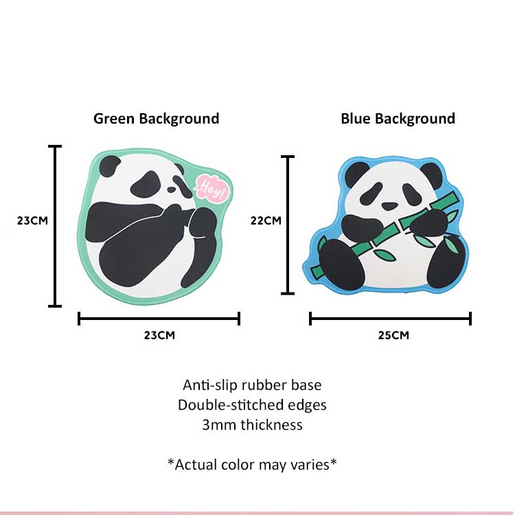 Cute Panda Mouse Pad with Stitched Edges
