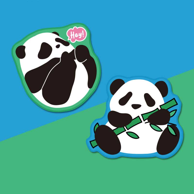 Cute Panda Mouse Pad with Stitched Edges