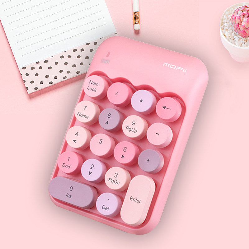 Pastel Cute Wireless Numeric Keypad USB Mini Number Keyboard Kawaii Desk Decor (3)