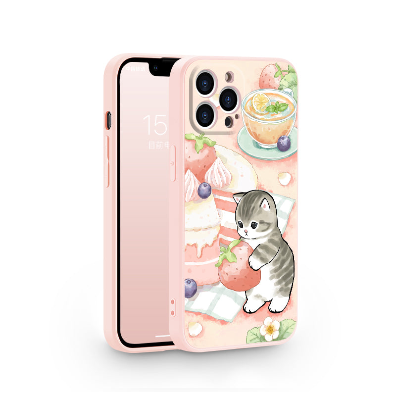 Pastel Cat iPhone Cases with Protection