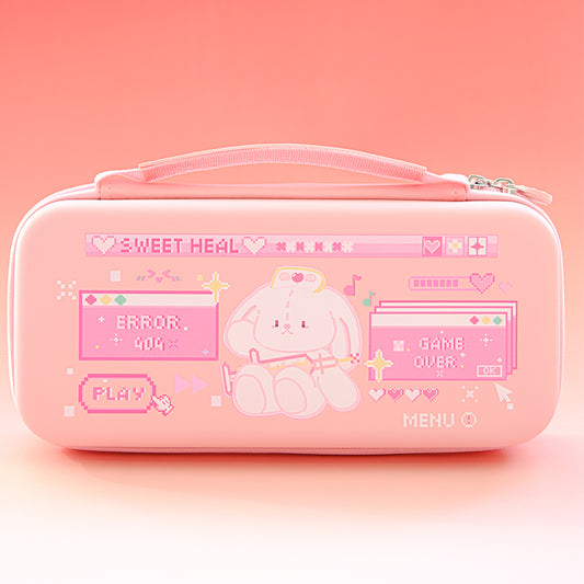 Pastel Switch OLED Carrying Case Rabbit Bear Kawaii Switch Storage Bag (6)