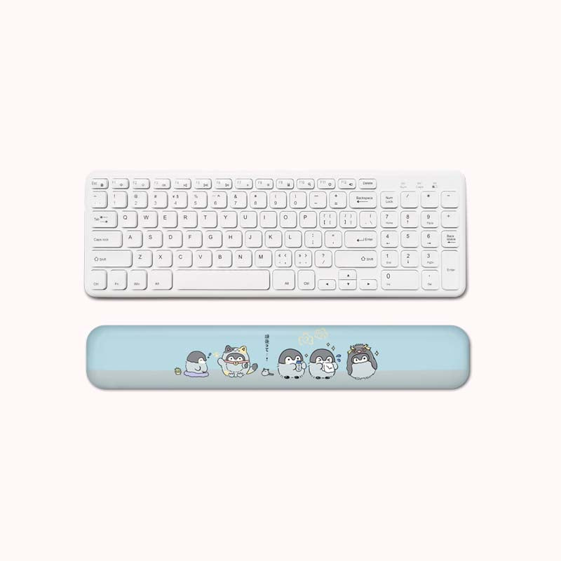 Penguin Mouse Mat Cute Penguin Mouse Pad Wrist Rest Sky Blue (7)