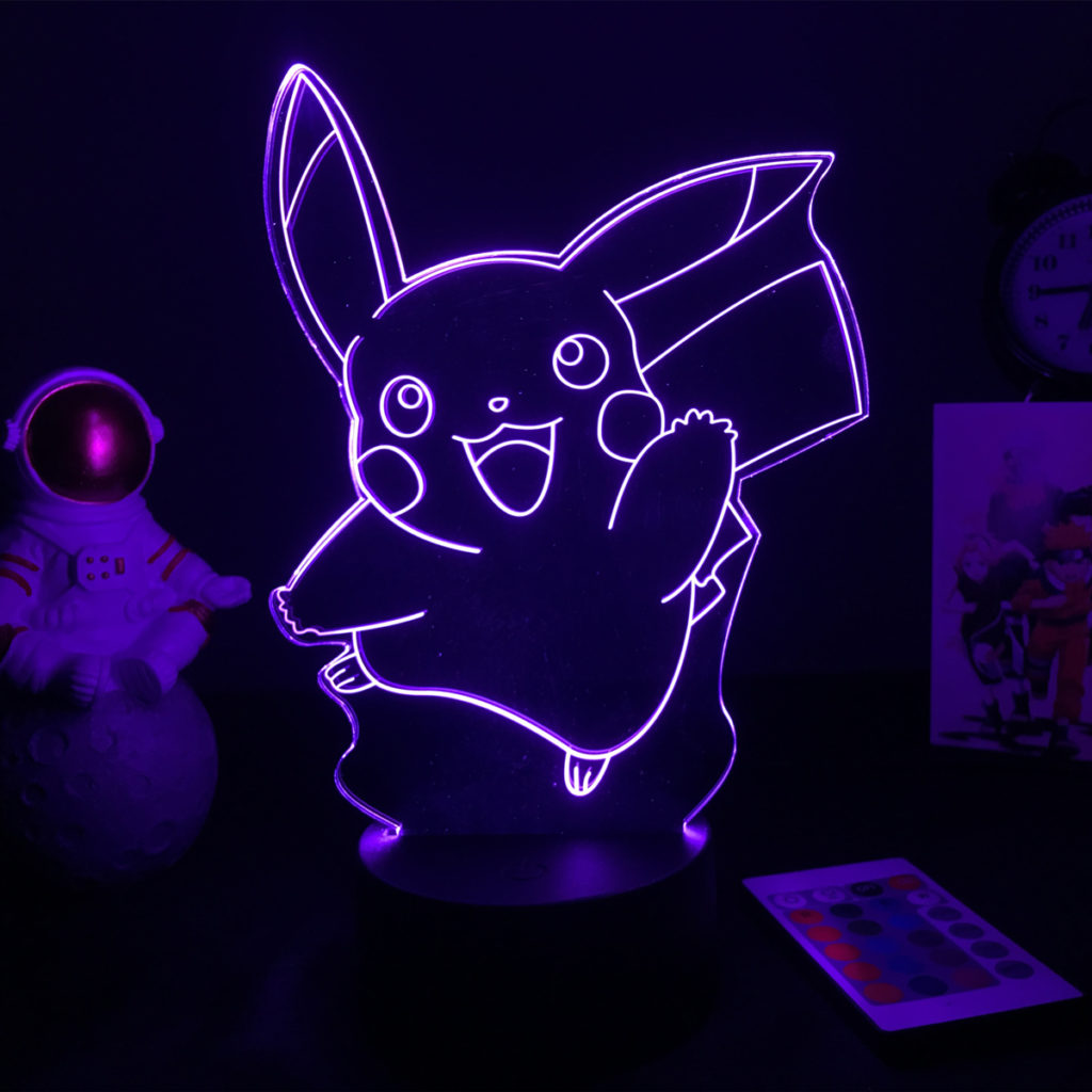 Pikachu LED Light Pokemon Night Light 16 Color Changing Desk Lamp (1)