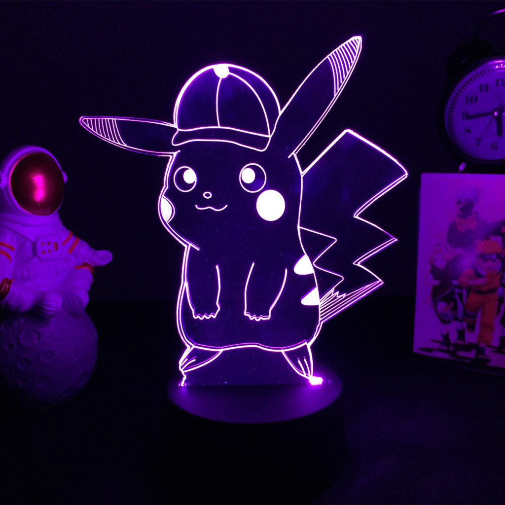 Pikachu LED Light Pokemon Night Light 16 Color Changing Desk Lamp (3)