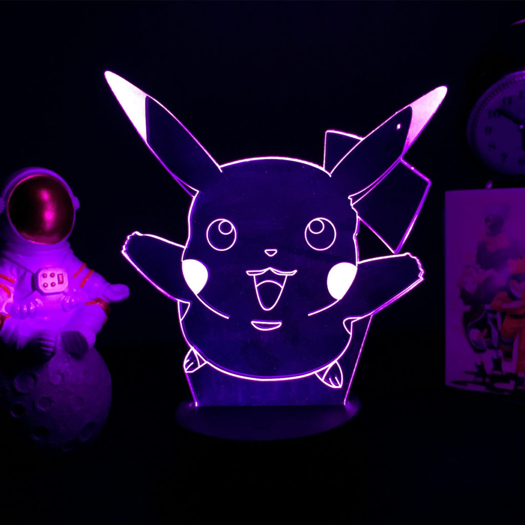 Pikachu LED Light Pokemon Night Light 16 Color Changing Desk Lamp (4)