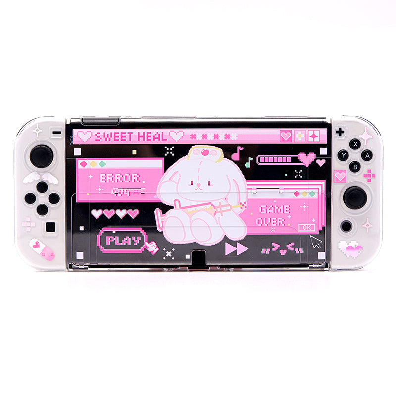 Pink Bunny Switch OLED Case Cute Rabbit Switch OLED Covers (2)