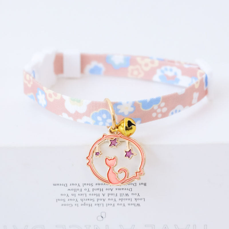 Pink Cat Collar Pastel Pet Collars Kawaii Aesthetic Pet Accessories Breakaway Collar Kitten Neckwear (15)