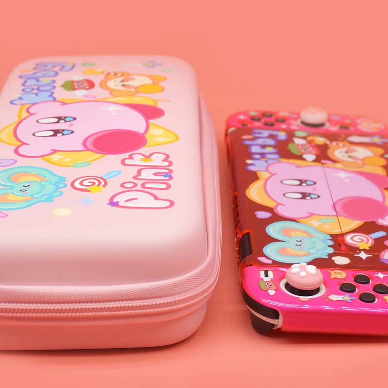 Pink Kirby Switch OLED Carrying Case
